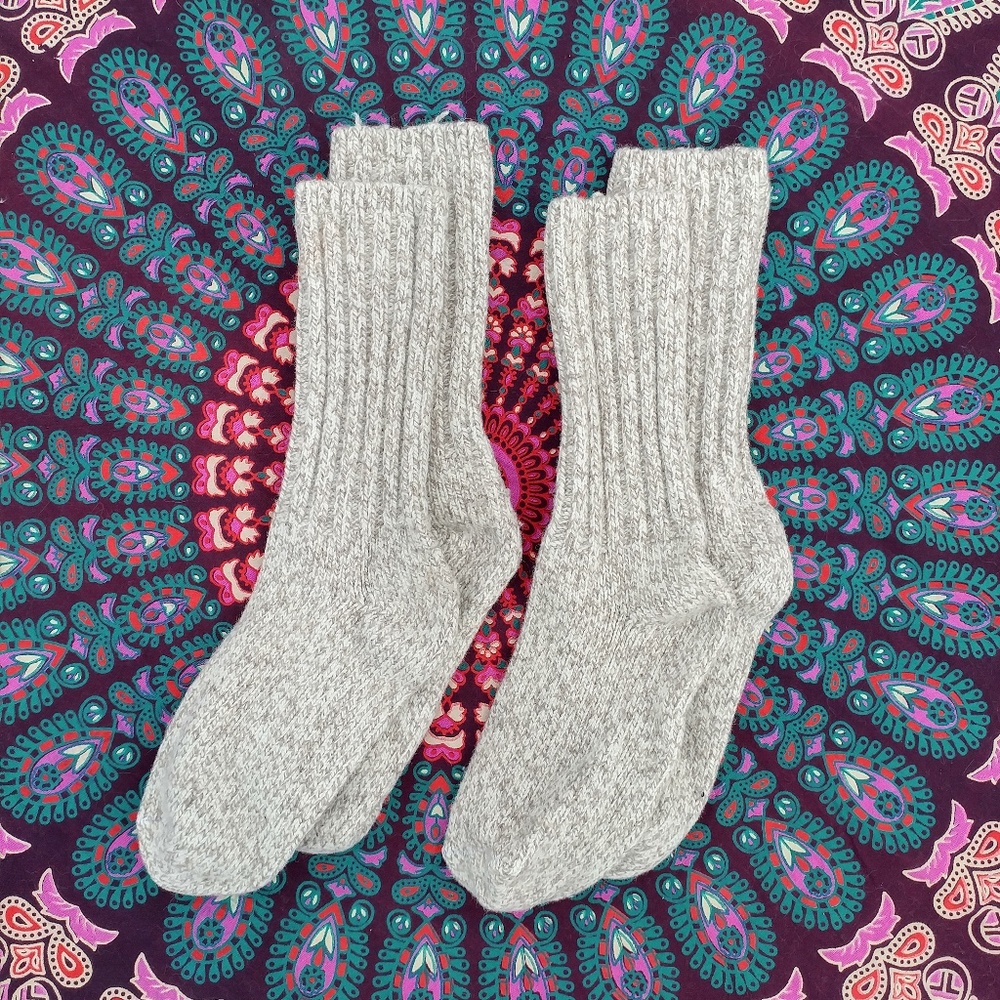 L.L. Bean Merino Wool Ragg Socks 10" Two-Pack